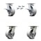 Service Caster 6 Inch Kingpinless Semi Steel Wheel Caster Swivel Locks 2 Brakes SCC, 4PK SCC-KP30S620-SSR-SLB-BSL-2-BSL-2 - alternate 1